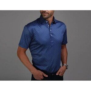Collars & Co Semi Spread Polo Built In Collar Blue Small Relaxed Formal Preppy